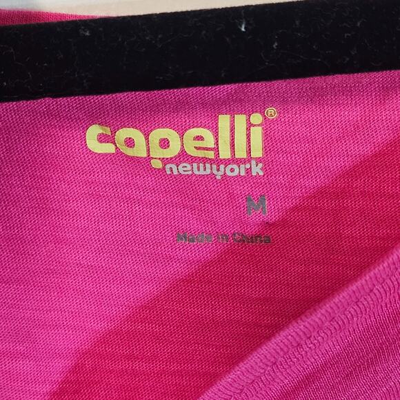 Y2K Capellis Women Short Sleeve Belted Tunic Size Medium Pink Beachy Boho Preppy - Picture 3 of 4